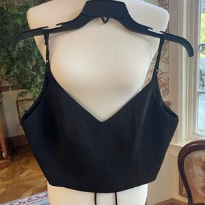 Lulu's Black Crop Top Size Medium
